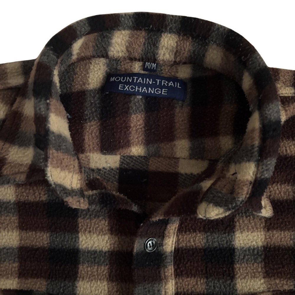 Vintage Mountain Trail Exchange Plaid Flannel Fleece - Picture 4 of 5